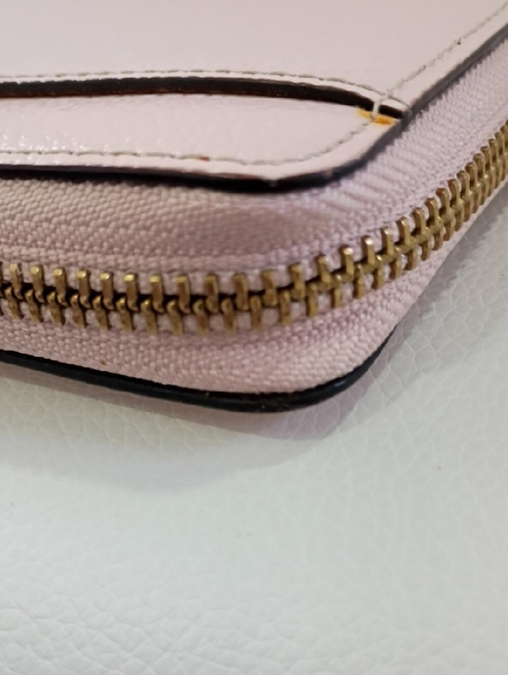 Kate Spade New York Pale Pink Zip-Around Pebbled Leather Wallet - Picture 6 of 11